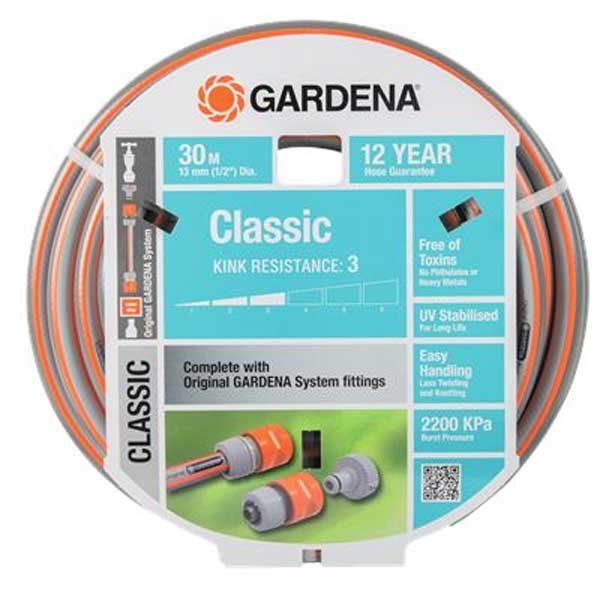 (image for) Gardena Classic Hose 13 mm (1/2") PVC Hose, 30 m fitted G18155 967308101